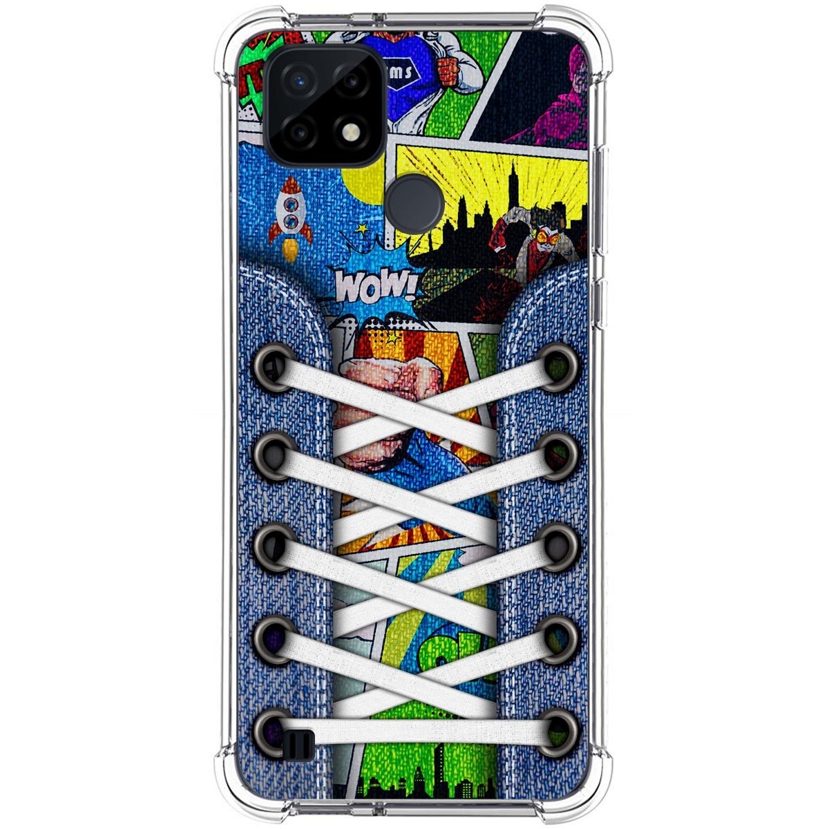 Funda Silicona Antigolpes para Realme C21 diseño Zapatillas 14 Dibujos
