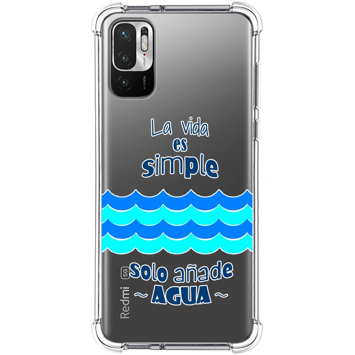 Funda Silicona Antigolpes para Xiaomi Redmi Note 10 5G / POCO M3 Pro 5G diseño Agua Dibujos