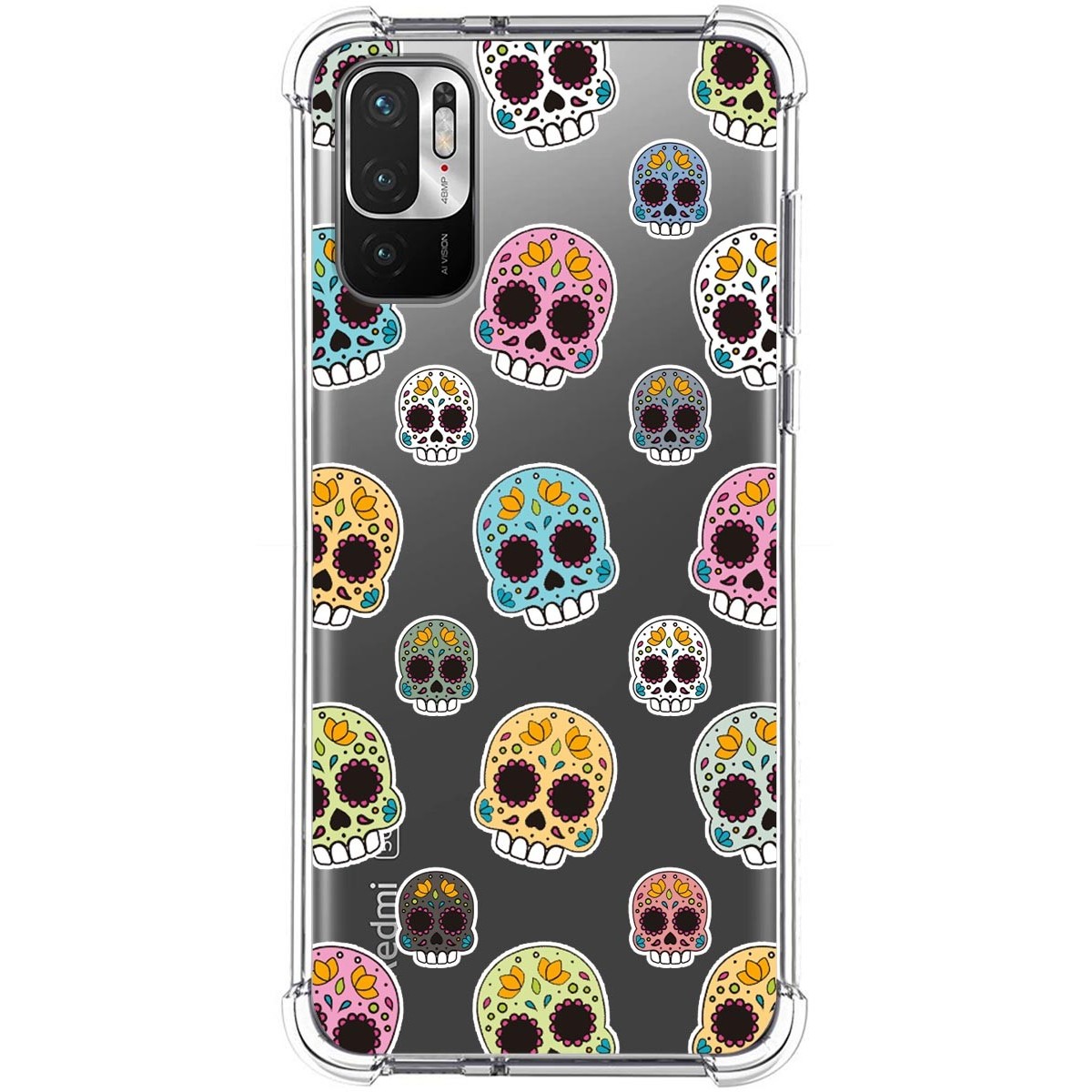 Funda Silicona Antigolpes para Xiaomi Redmi Note 10 5G / POCO M3 Pro 5G diseño Catrina Dibujos