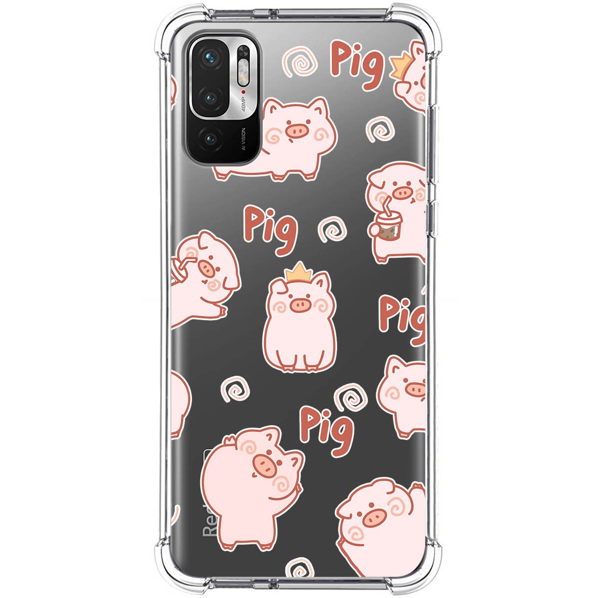 Funda Silicona Antigolpes para Xiaomi Redmi Note 10 5G / POCO M3 Pro 5G diseño Cerdos Dibujos