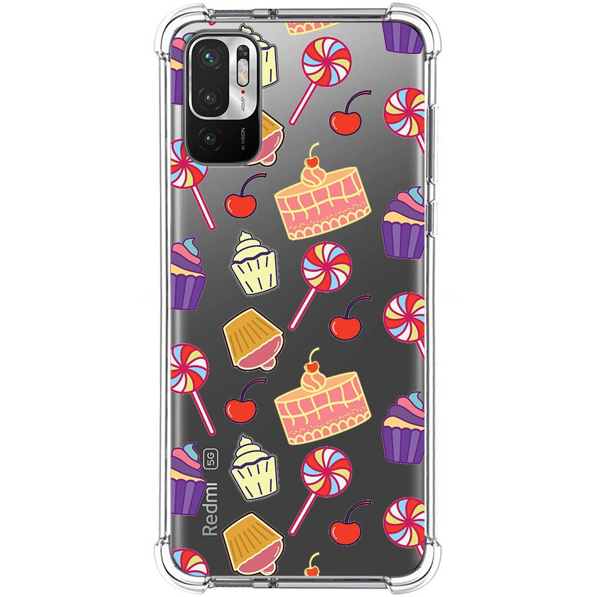 Funda Silicona Antigolpes para Xiaomi Redmi Note 10 5G / POCO M3 Pro 5G diseño Dulces 01 Dibujos
