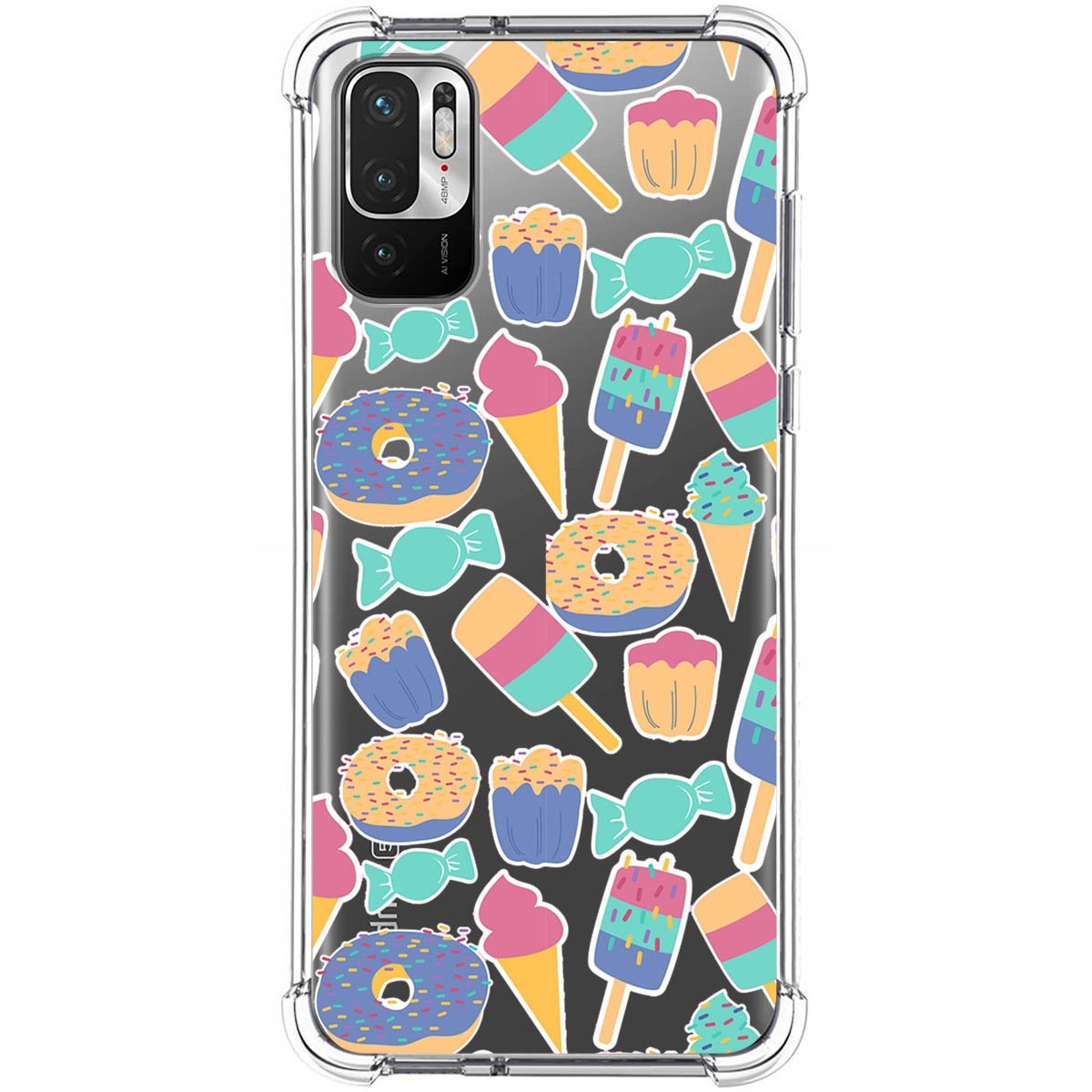 Funda Silicona Antigolpes para Xiaomi Redmi Note 10 5G / POCO M3 Pro 5G diseño Dulces 02 Dibujos