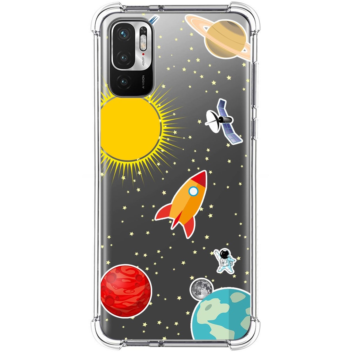 Funda Silicona Antigolpes para Xiaomi Redmi Note 10 5G / POCO M3 Pro 5G diseño Espacio Dibujos