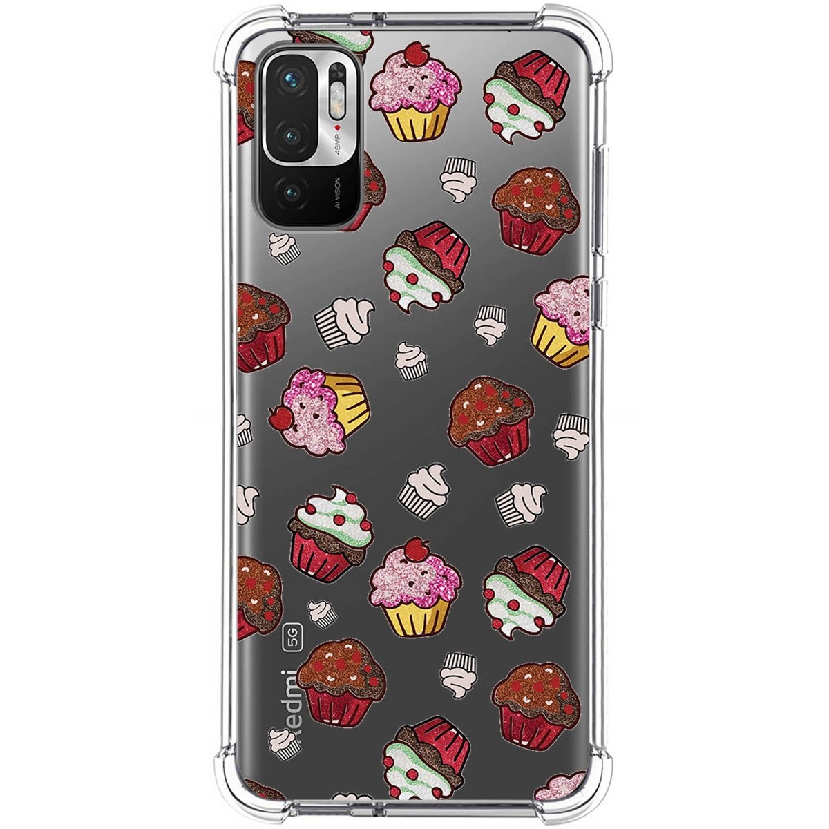 Funda Silicona Antigolpes para Xiaomi Redmi Note 10 5G / POCO M3 Pro 5G diseño Muffins Dibujos