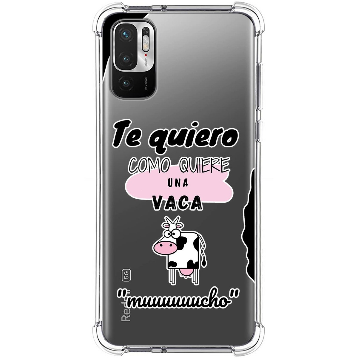 Funda Silicona Antigolpes para Xiaomi Redmi Note 10 5G / POCO M3 Pro 5G diseño Vaca Dibujos