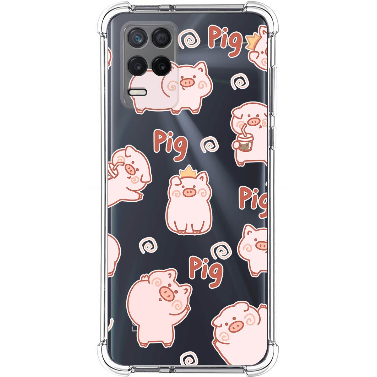 Funda Silicona Antigolpes para Realme 8 5G / Narzo 30 5G diseño Cerdos Dibujos