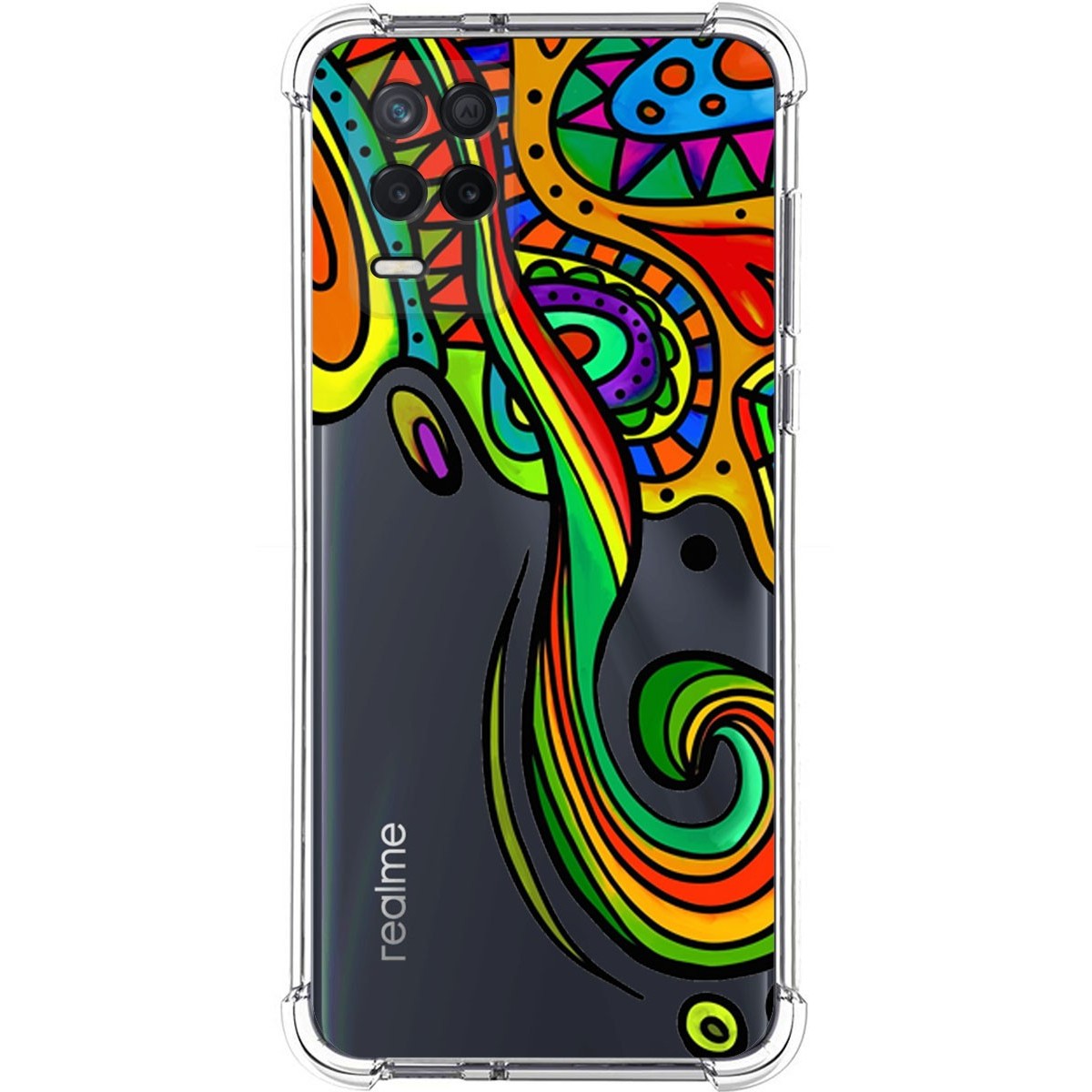 Funda Silicona Antigolpes para Realme 8 5G / Narzo 30 5G diseño Colores Dibujos