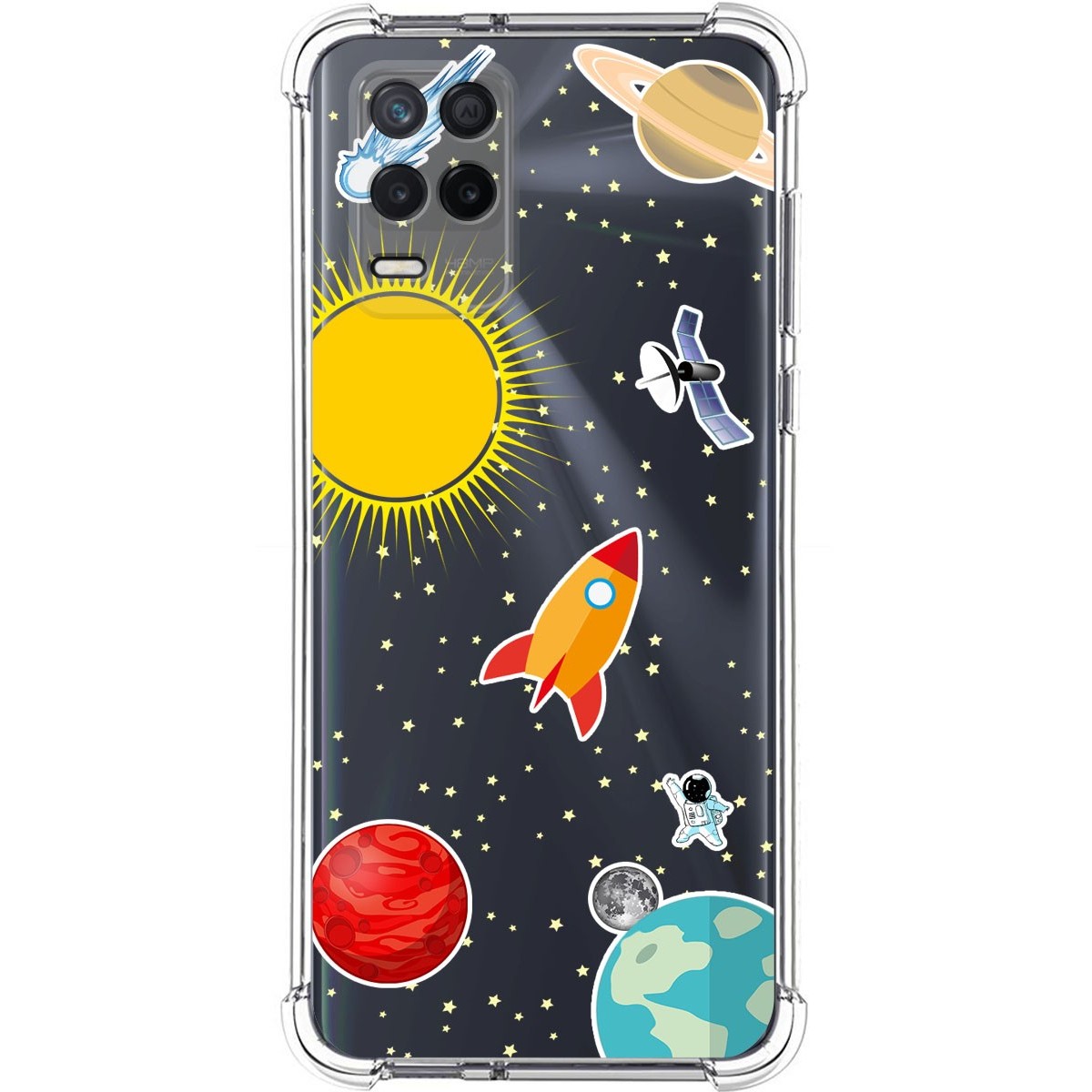 Funda Silicona Antigolpes para Realme 8 5G / Narzo 30 5G diseño Espacio Dibujos