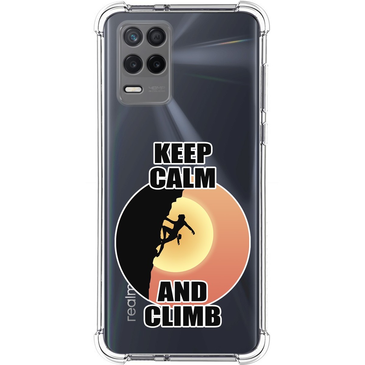 Funda Silicona Antigolpes para Realme 8 5G / Narzo 30 5G diseño Mujer Escalada Dibujos