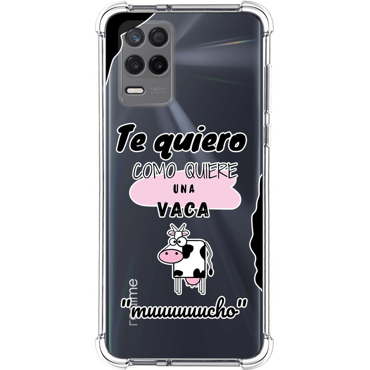 Funda Silicona Antigolpes para Realme 8 5G / Narzo 30 5G diseño Vaca Dibujos