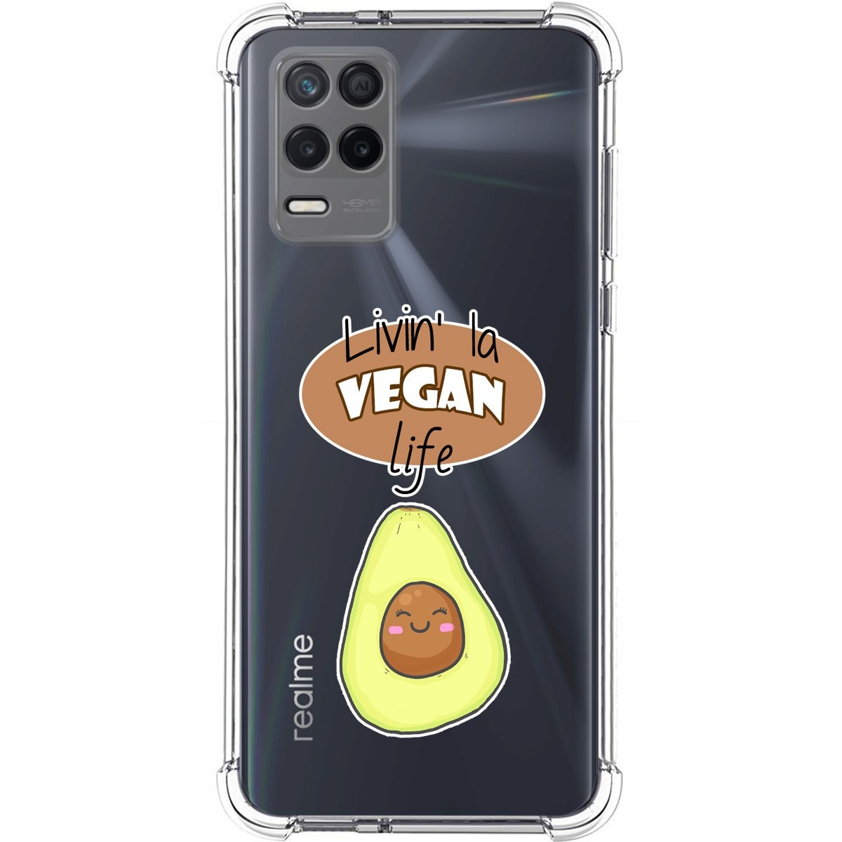 Funda Silicona Antigolpes para Realme 8 5G / Narzo 30 5G diseño Vegan Life Dibujos
