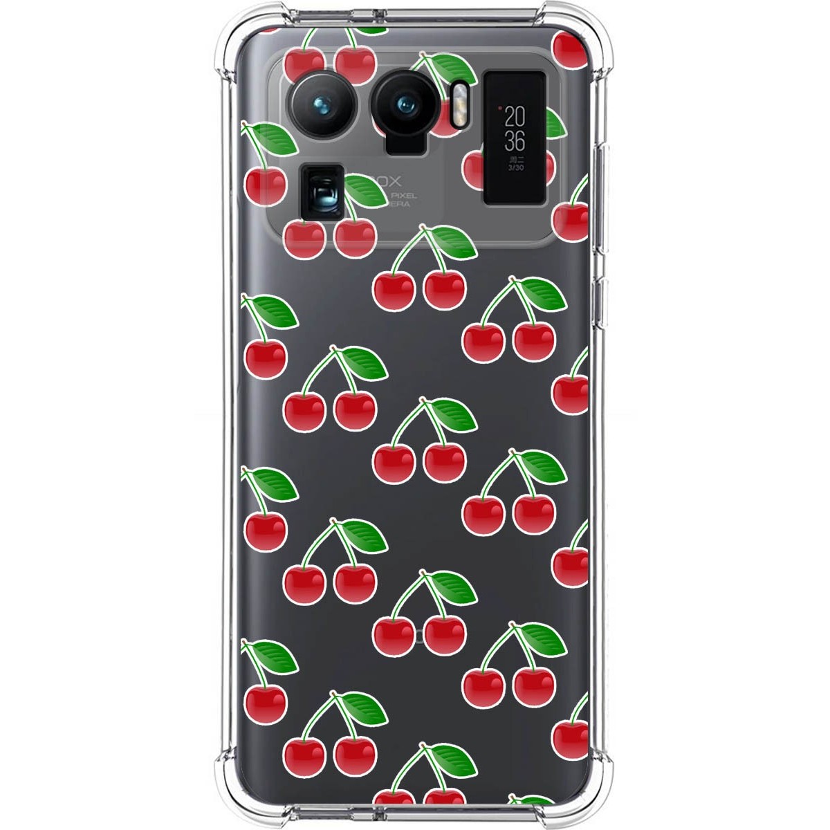 Funda Silicona Antigolpes para Xiaomi Mi 11 Ultra 5G diseño Cerezas Dibujos