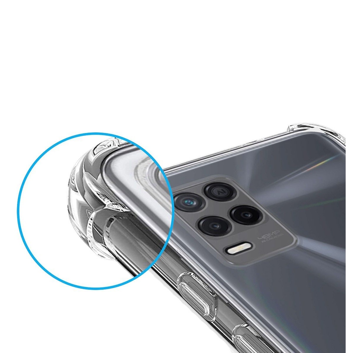 Funda Gel Tpu Antigolpes Transparente para Realme 8 5G / Narzo 30 5G