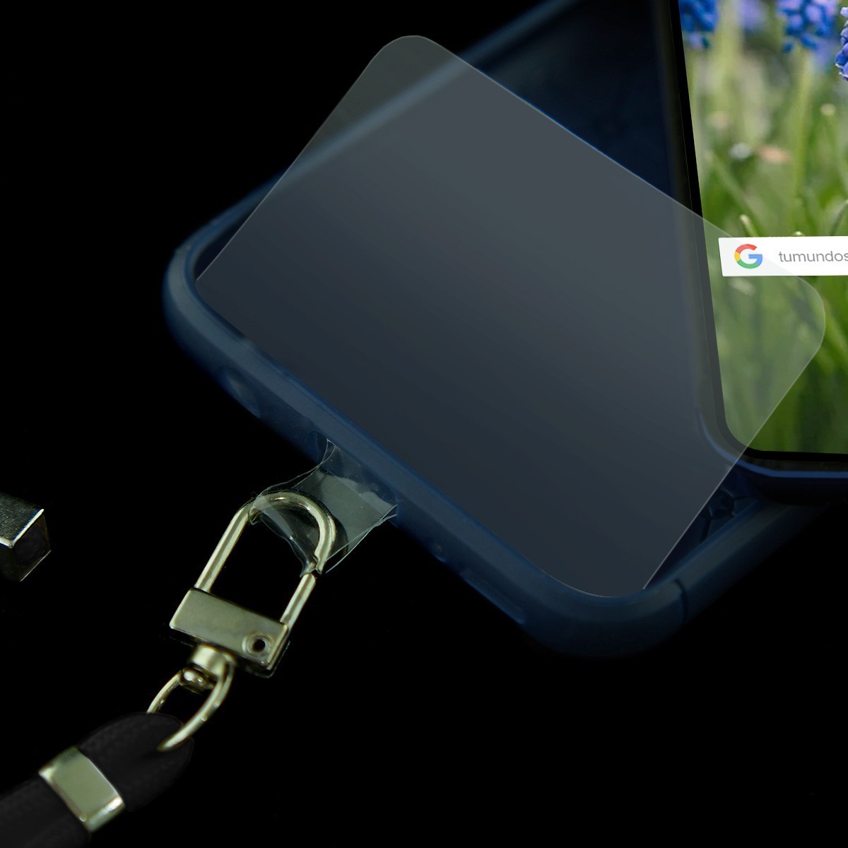 Adaptador Universal con Cordón para Funda de Móvil Colgante color Negro