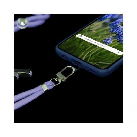 Adaptador Universal con Cordón para Funda de Móvil Colgante color Morado