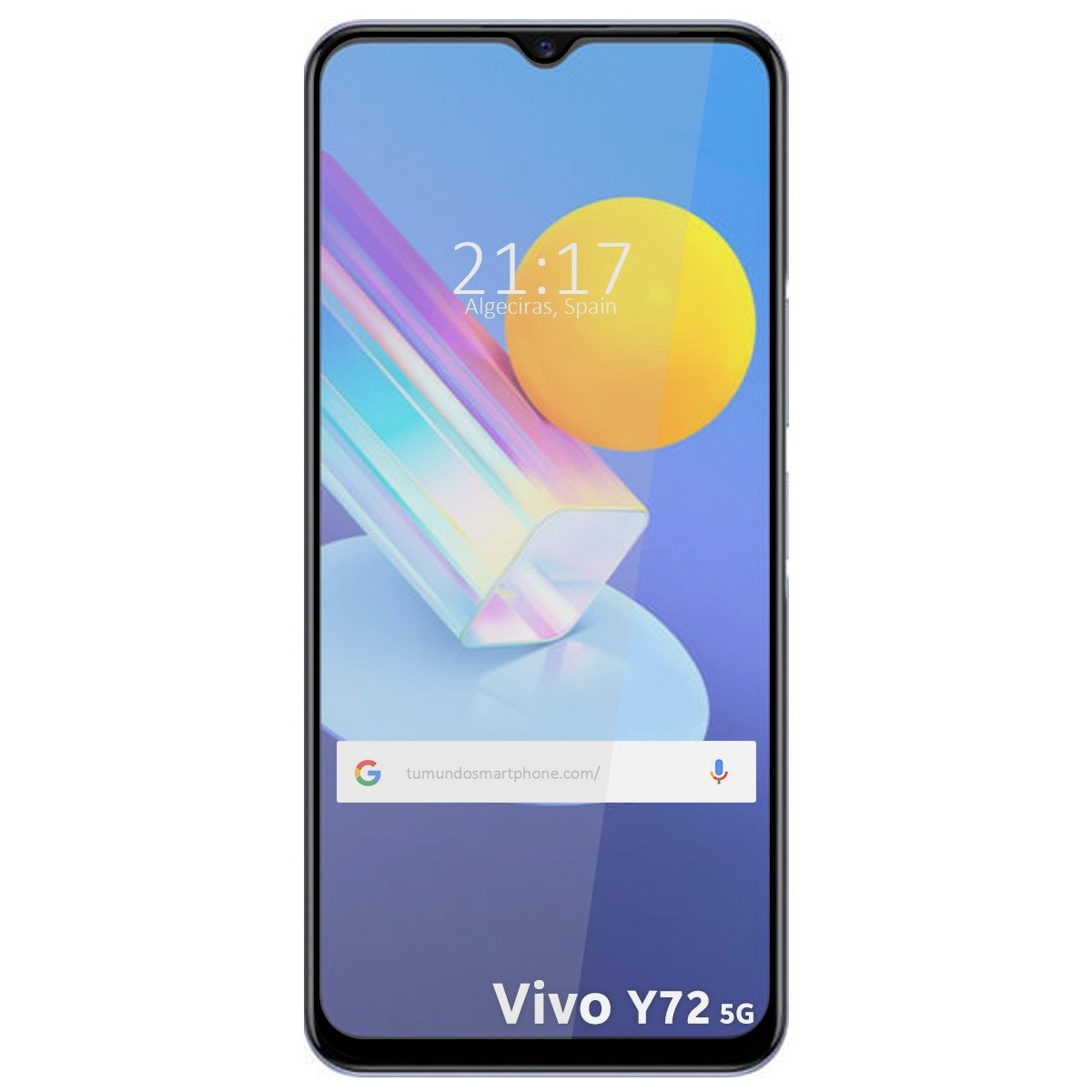 Protector Cristal Templado Completo 5D Full Glue Negro para Vivo Y52 5G / Y72 5G Vidrio