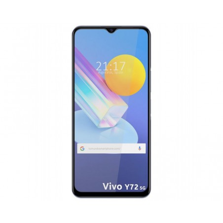 Protector Cristal Templado Completo 5D Full Glue Negro para Vivo Y52 5G / Y72 5G Vidrio