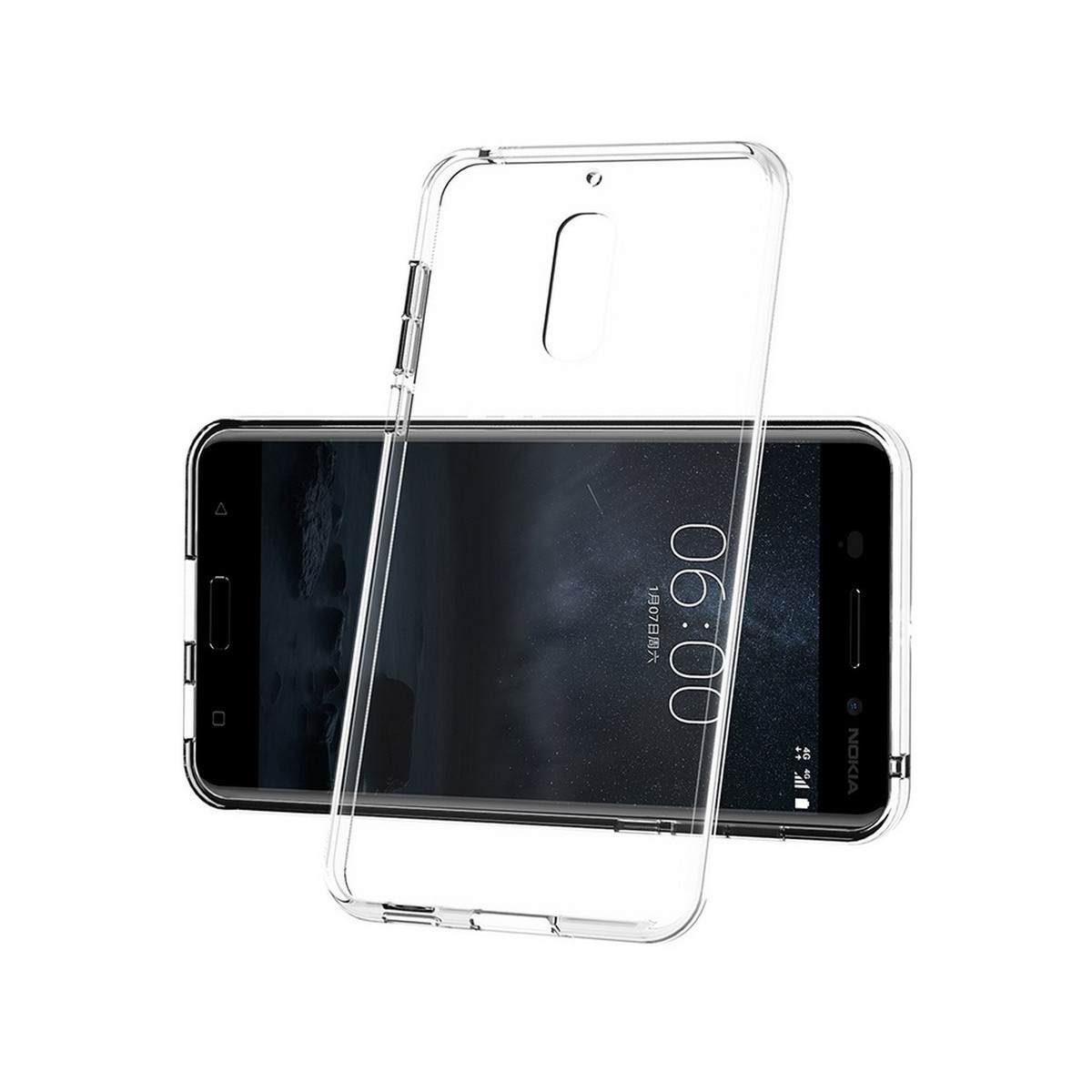 Funda Gel Tpu Fina Ultra-Thin 0,3mm Transparente para Nokia 6