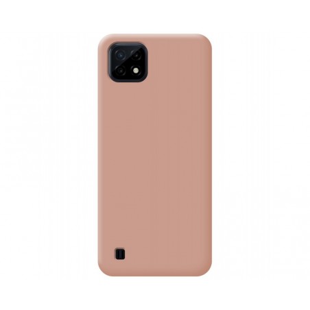 Funda Silicona Líquida Ultra Suave para Realme C21 color Rosa