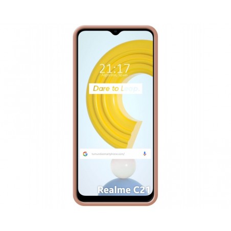 Funda Silicona Líquida Ultra Suave para Realme C21 color Rosa