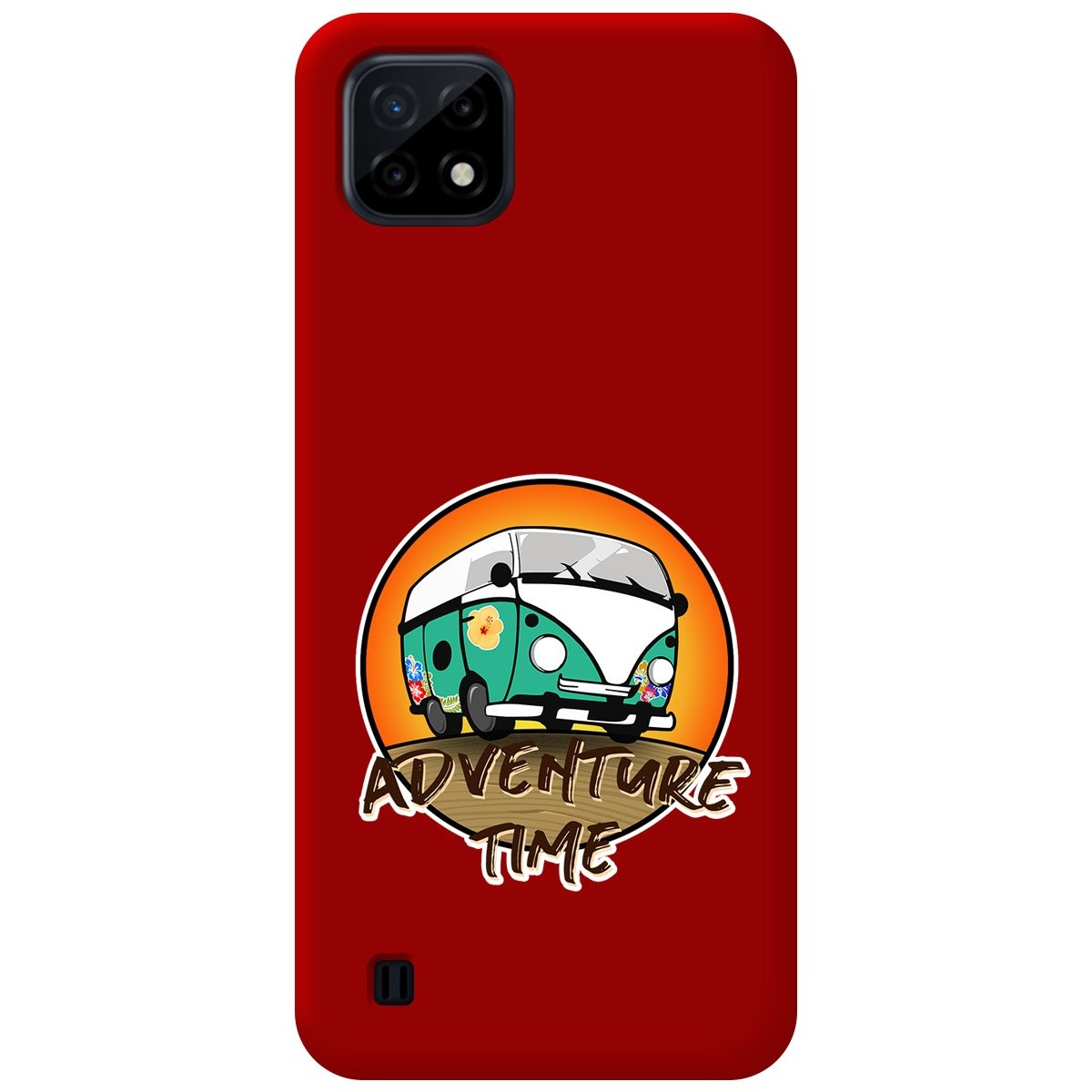 Funda Silicona Líquida Roja para Realme C21 diseño Adventure Time Dibujos