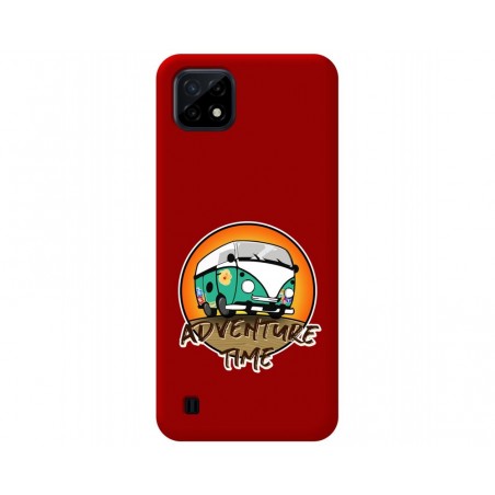 Funda Silicona Líquida Roja para Realme C21 diseño Adventure Time Dibujos