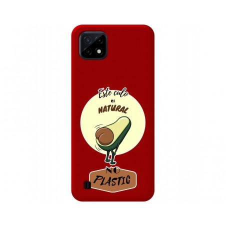 Funda Silicona Líquida Roja para Realme C21 diseño Culo Natural Dibujos