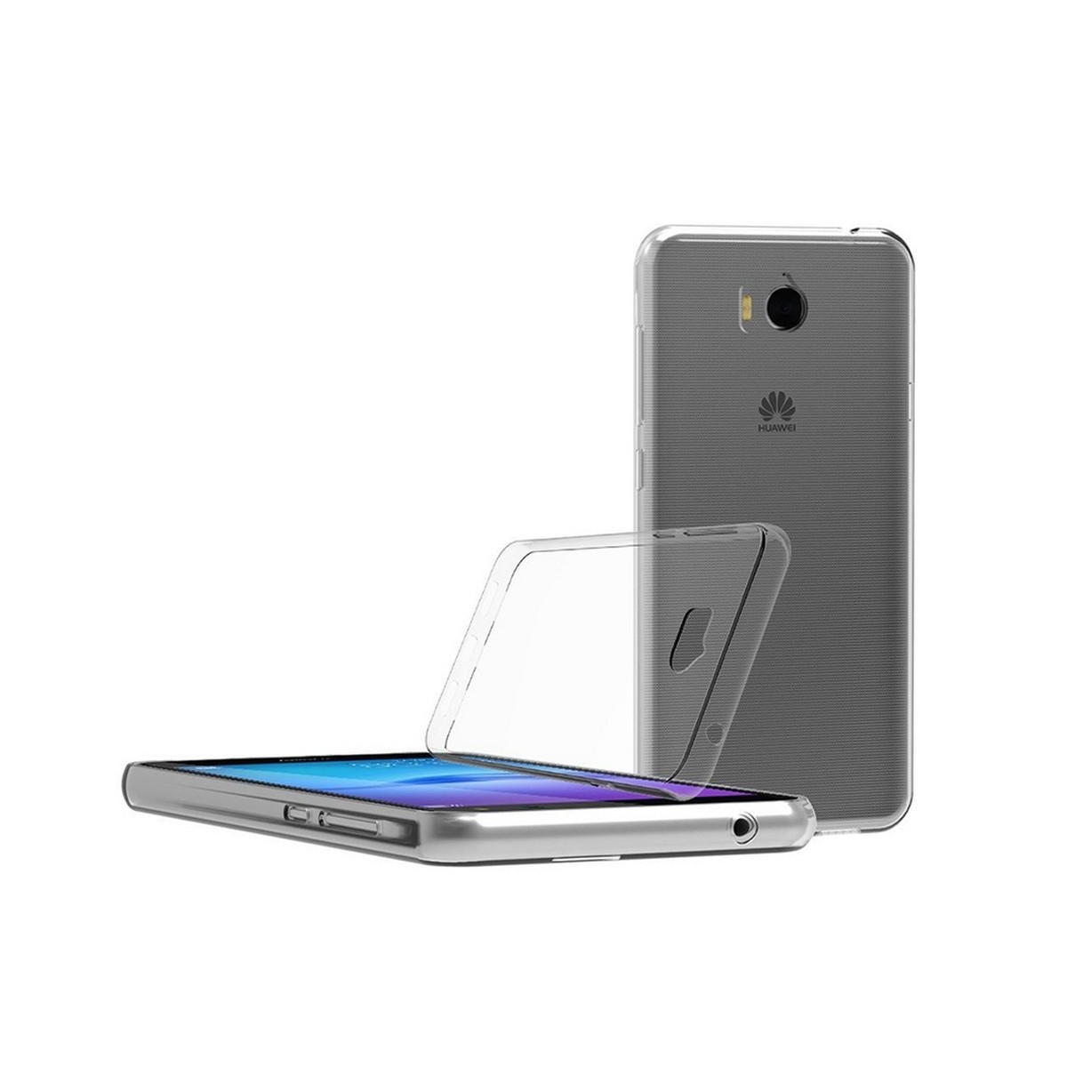 Funda Gel Tpu Fina Ultra-Thin 0,3mm Transparente para Huawei Y6 2017