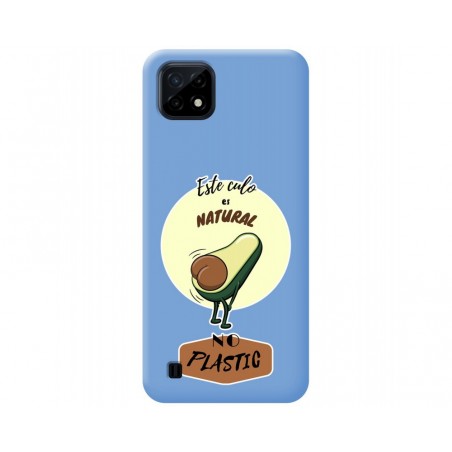 Funda Silicona Líquida Azul para Realme C21 diseño Culo Natural Dibujos