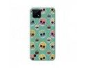 Funda Silicona Líquida Verde para Realme C21 diseño Catrina Dibujos
