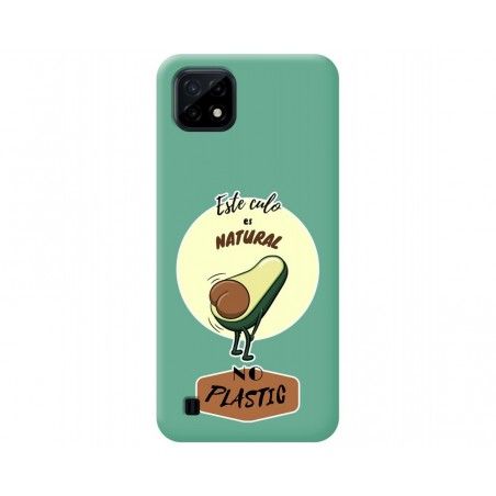 Funda Silicona Líquida Verde para Realme C21 diseño Culo Natural Dibujos