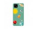 Funda Silicona Líquida Verde para Realme C21 diseño Espacio Dibujos