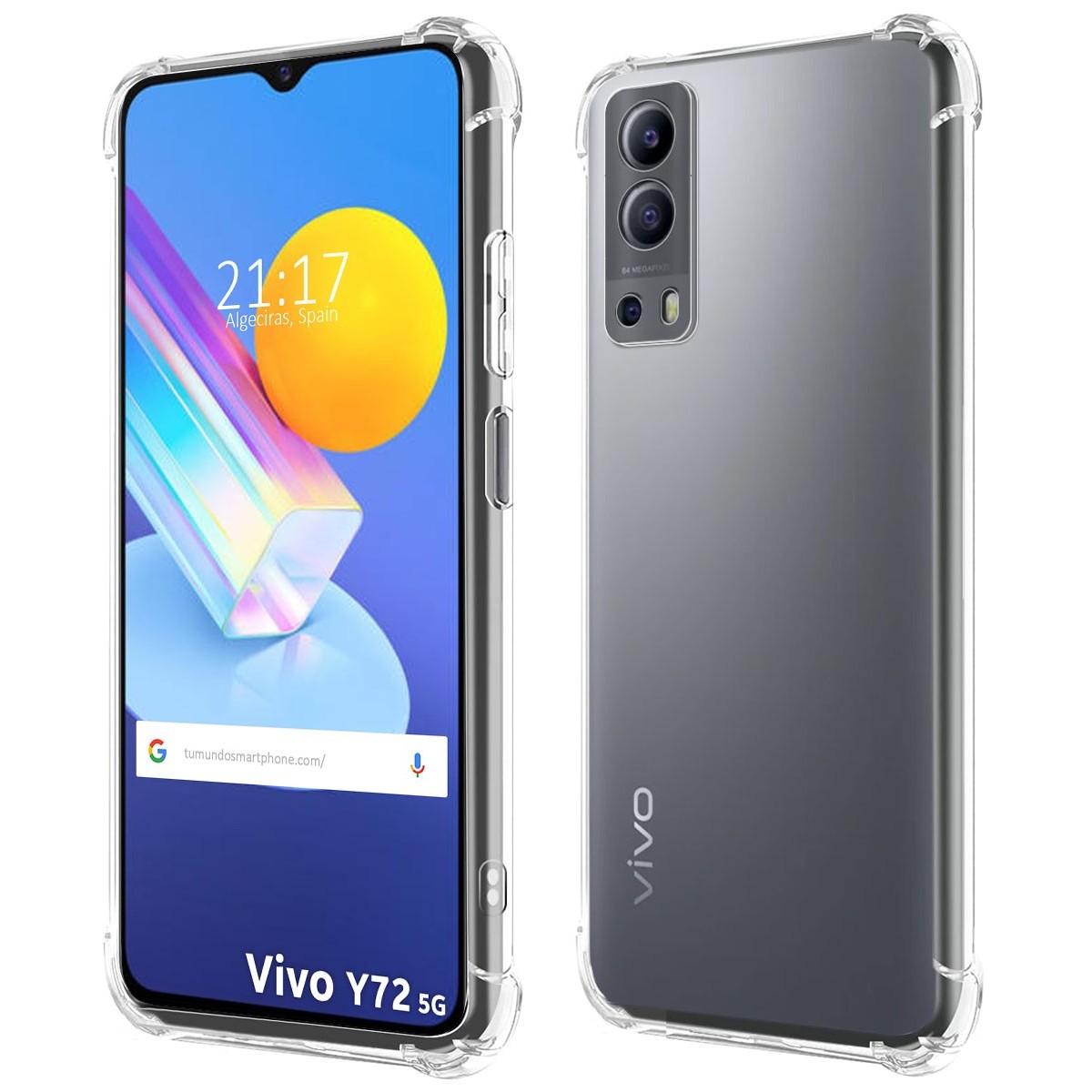 Funda Gel Tpu Antigolpes Transparente para Vivo Y52 5G / Y72 5G