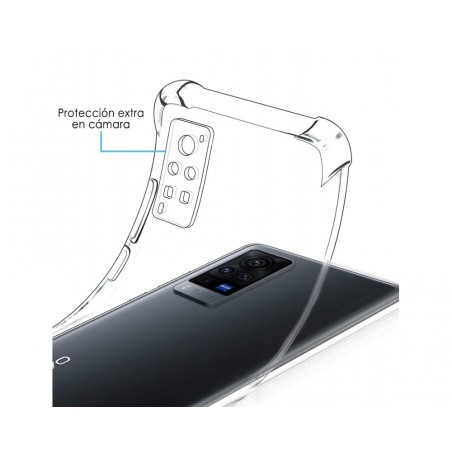 Funda Gel Tpu Antigolpes Transparente para Vivo X60 Pro 5G