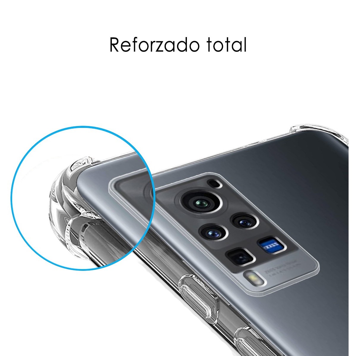 Funda Gel Tpu Antigolpes Transparente para Vivo X60 Pro 5G