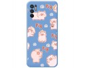 Funda Silicona Líquida Azul para Xiaomi Redmi Note 10 5G / POCO M3 Pro 5G diseño Cerdos Dibujos