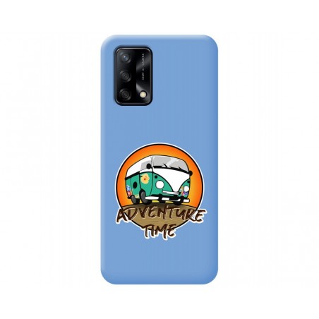 Funda Silicona Líquida Azul para Oppo A74 4G diseño Adventure Time Dibujos