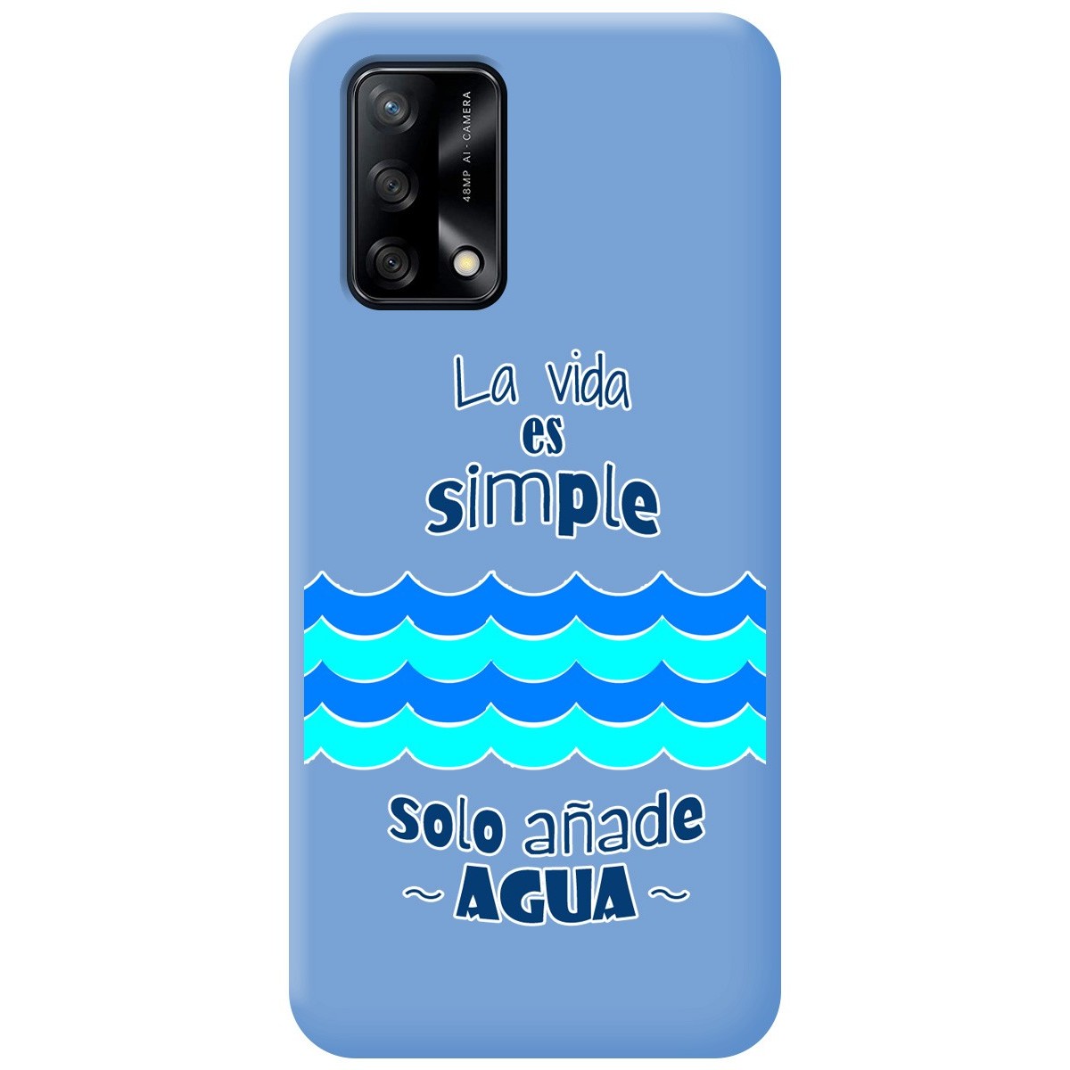 Funda Silicona Líquida Azul para Oppo A74 4G diseño Agua Dibujos