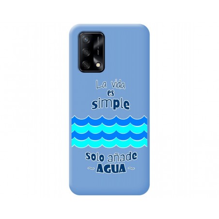 Funda Silicona Líquida Azul para Oppo A74 4G diseño Agua Dibujos