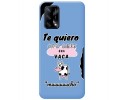 Funda Silicona Líquida Azul para Oppo A74 4G diseño Vaca Dibujos
