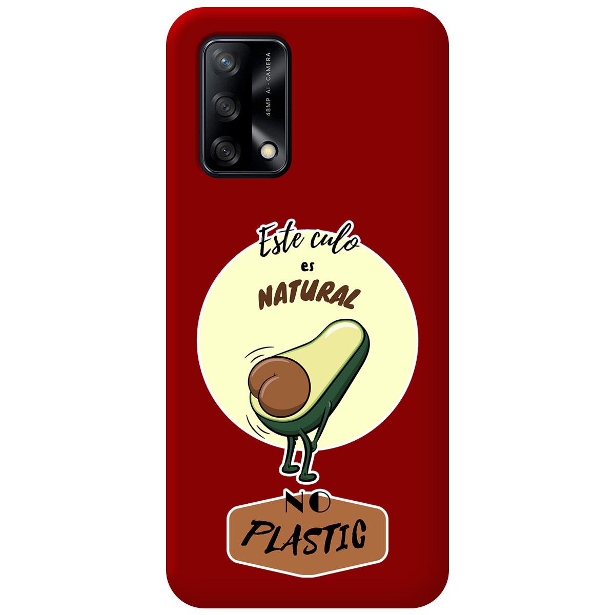 Funda Silicona Líquida Roja para Oppo A74 4G diseño Culo Natural Dibujos