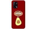 Funda Silicona Líquida Roja para Oppo A74 4G diseño Vegan Life Dibujos