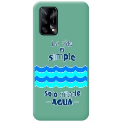 Funda Silicona Líquida Verde para Oppo A74 4G diseño Agua Dibujos