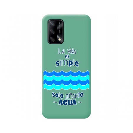 Funda Silicona Líquida Verde para Oppo A74 4G diseño Agua Dibujos
