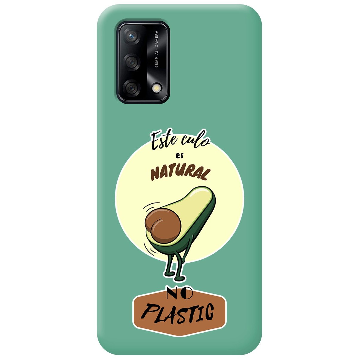 Funda Silicona Líquida Verde para Oppo A74 4G diseño Culo Natural Dibujos