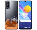 Funda Gel Transparente para Vivo Y52 5G / Y72 5G diseño Bufalo Dibujos