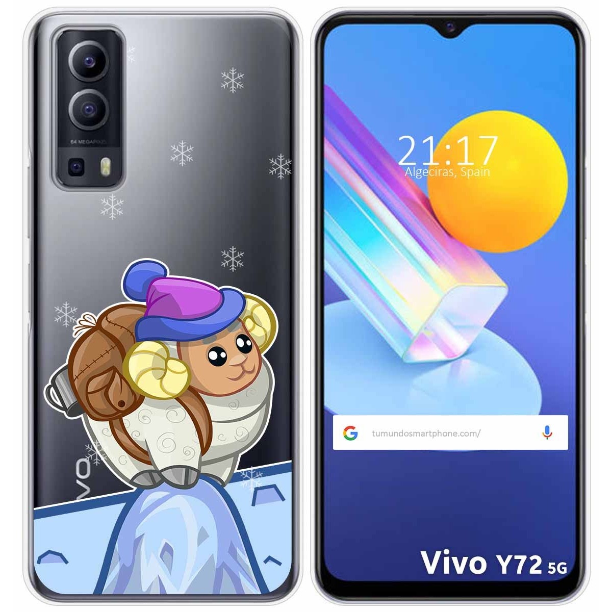 Funda Gel Transparente para Vivo Y52 5G / Y72 5G diseño Cabra Dibujos