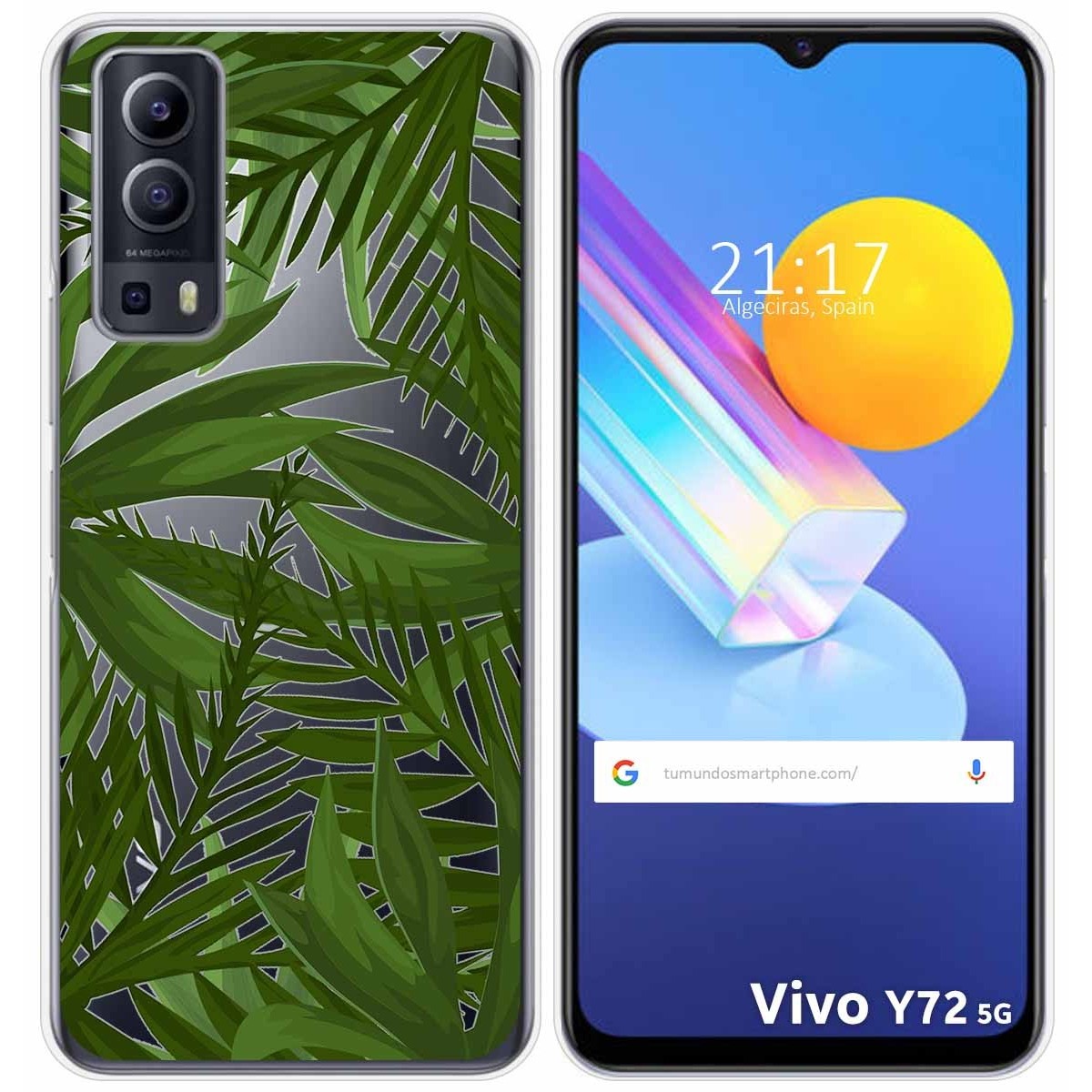 Funda Gel Transparente para Vivo Y52 5G / Y72 5G diseño Jungla Dibujos