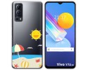 Funda Gel Transparente para Vivo Y52 5G / Y72 5G diseño Playa Dibujos