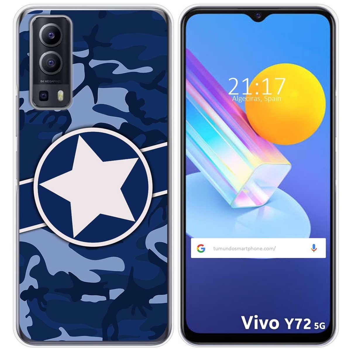 Funda Gel Tpu para Vivo Y52 5G / Y72 5G diseño Camuflaje 03 Dibujos